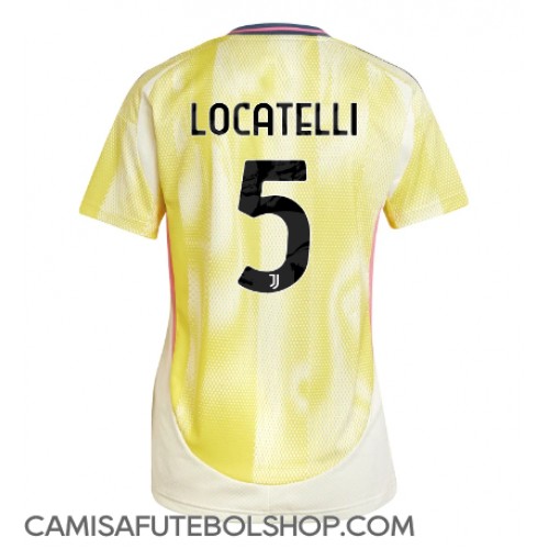 Camisa de time de futebol Juventus Manuel Locatelli #5 Replicas 2º Equipamento Feminina 2024-25 Manga Curta